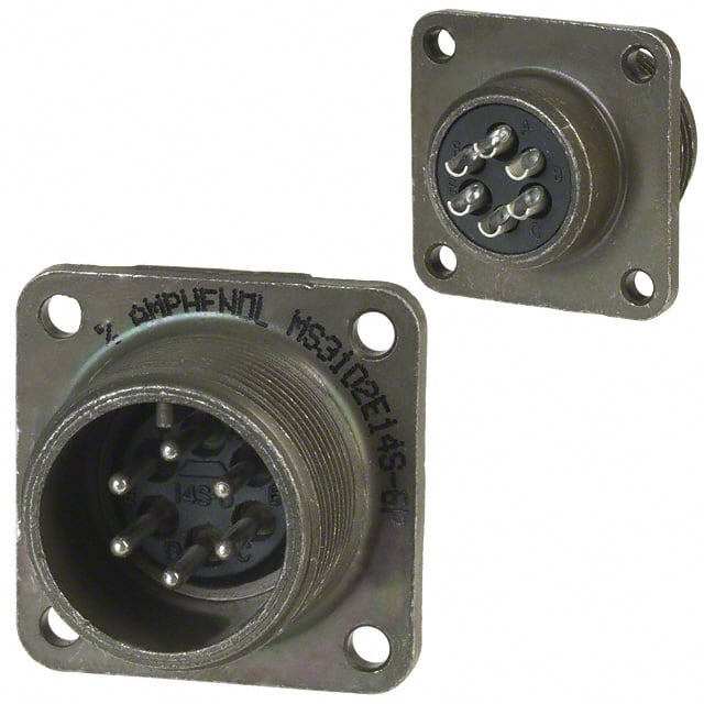 MS3102E14S-6P CONN RCPT MALE 6POS SOLDER CUP