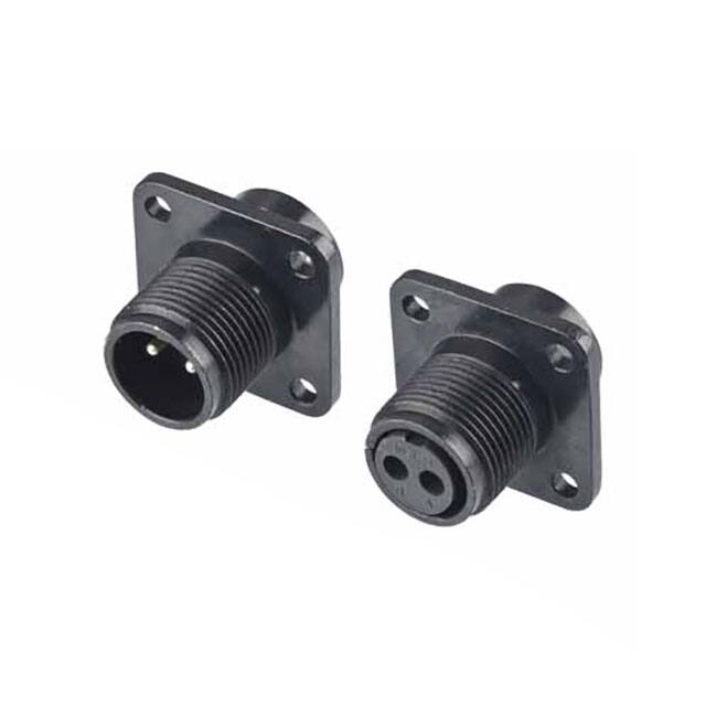 C90-3102R12S-3P CONN RCPT MALE 2P SILV SLDR CUP