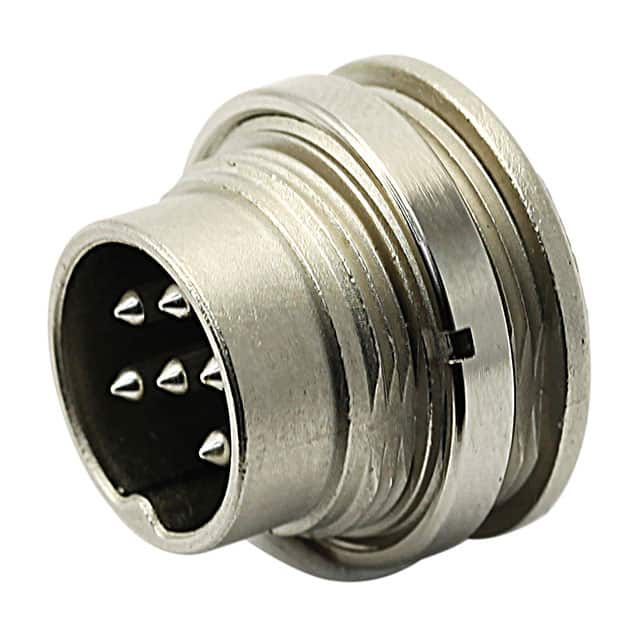 T 3402 100 CONN RCPT MALE 6P SILV SLDR CUP