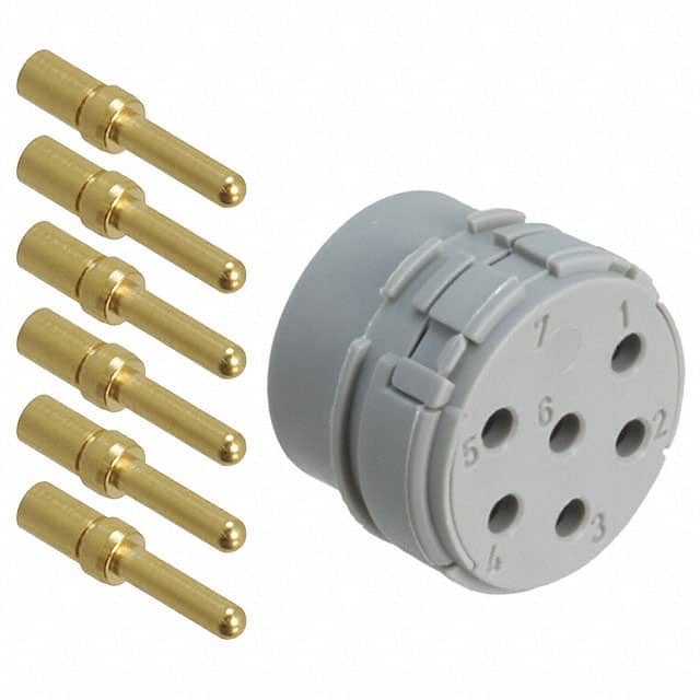 1593525 CONN MALE INSERT 6POS GOLD CRIMP