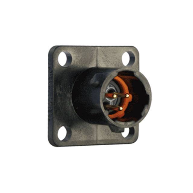 UTS08E3AP CONN RCPT MALE 3P GOLD SLDR CUP