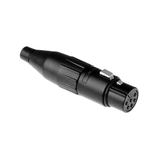 AC6AFB-AU METAL PLUG STR CORD 6 PIN BLACK
