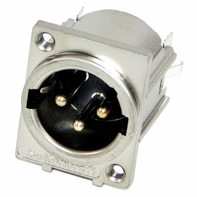 F3MSTF CONN RCPT MALE XLR 3P SILV SLDR