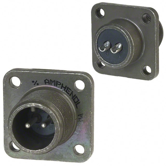 MS3102E10SL-4P CONN RCPT MALE 2P SILV SLDR CUP