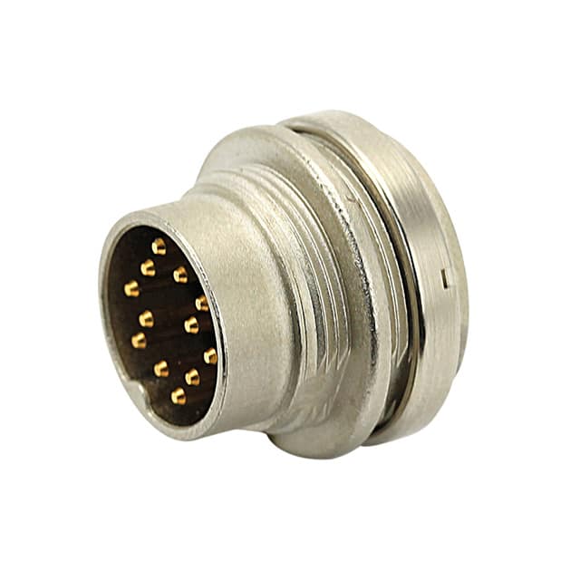 T 3637 000 CONN RCPT MALE 12P GOLD SLDR CUP