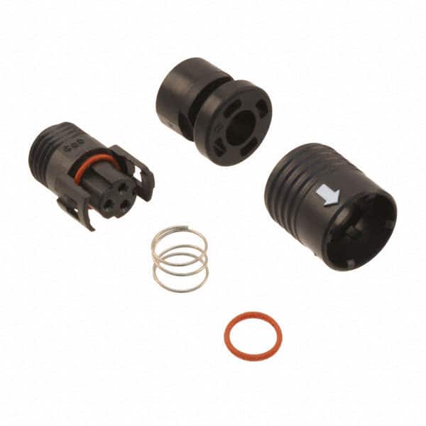 HR30-6PB-3S CONN PLUG FMALE 3P GOLD SLDR CUP