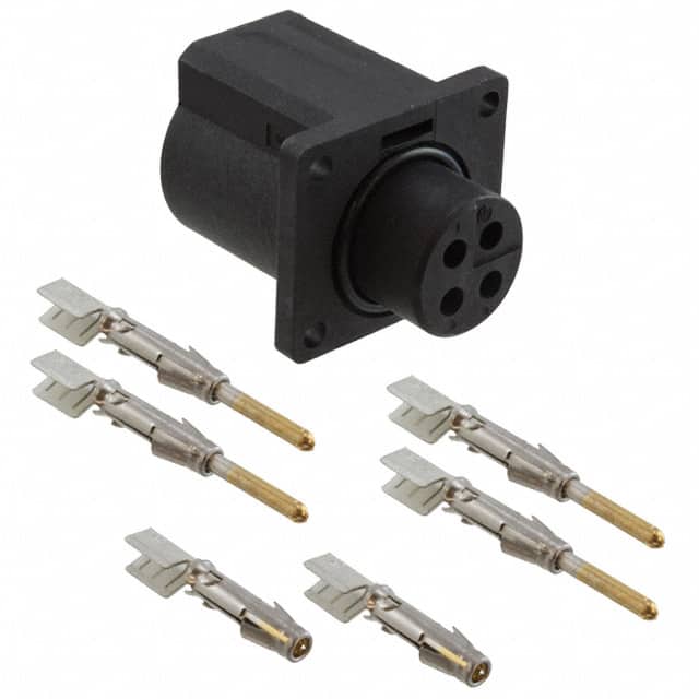 UTL0103G1P14AWG CONN CIRC RCPT 4POS GOLD CRIMP