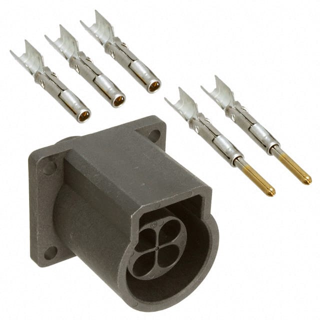 UTL0103G1S20AWG CONN CIRC RCPT 4POS GOLD CRIMP