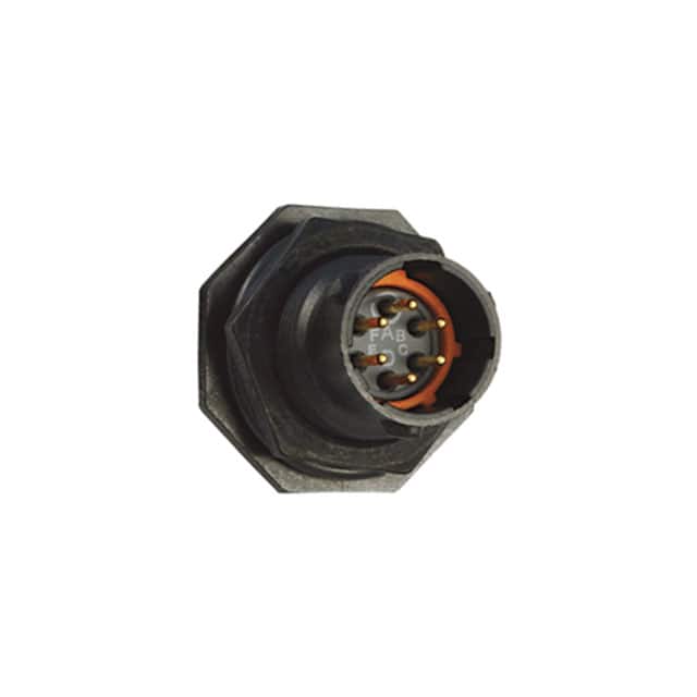 UTS710D6P CONN RCPT MALE 6POS GOLD SOLDER