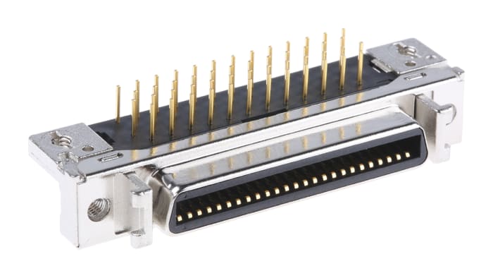 10250-5212PL The 3M 10250-5212PL is a 50-position SCSI connector featuring a 2.54mm pitch and right-angle orientation. It is designed for through-hole mounting and solder termination.