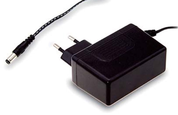 SGA18E15-P1J The Mean Well SGA18E15-P1J is an 18W plug-in AC/DC adapter providing a 15V dc output at 1.2A. It features a compact, wall-mount design and meets Level VI energy efficiency standards.