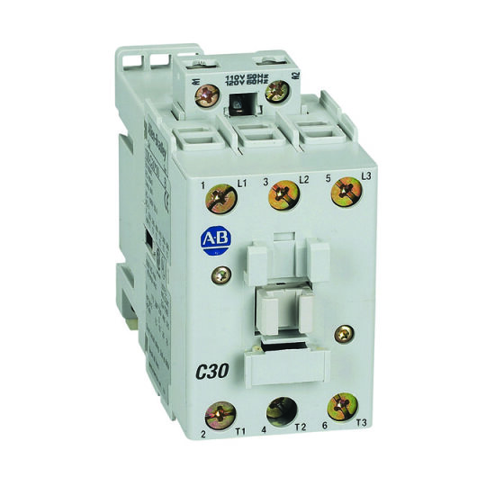 100-C30KJ00 The Allen Bradley 100-C30KJ00 is an IEC Contactor rated for 30A AC-3 operation. It features a 24V coil voltage and screw terminals.