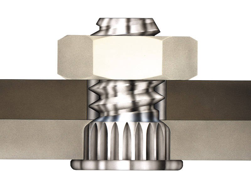 KFH-832-12ET The Penn Engineering KFH-832-12ET is a broaching stud with a #8-32 thread size, manufactured from CDA-510 Phosphor Bronze. It is designed for broaching mounting.