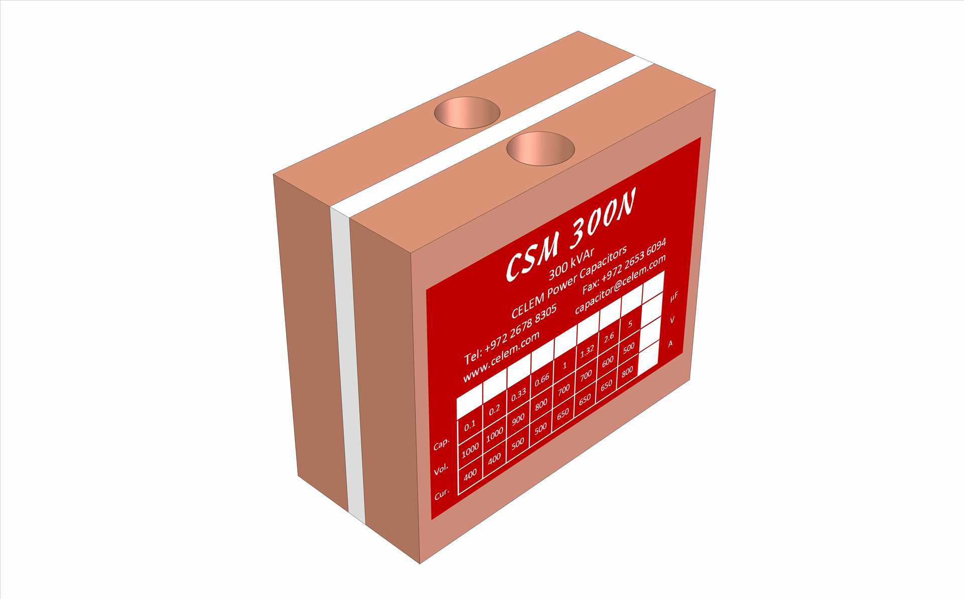 CSM300 The Celem CSM 300N is a conduction-cooled capacitor with polypropylene construction, offering high power and self-healing capabilities. It is suitable for various high-frequency applications.