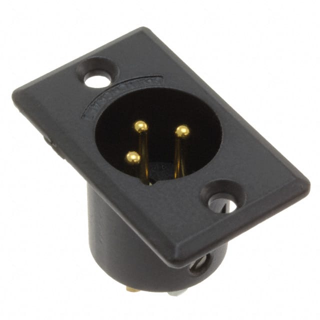 D3MBAU CONN RCPT MALE XLR 3P SOLDER CUP
