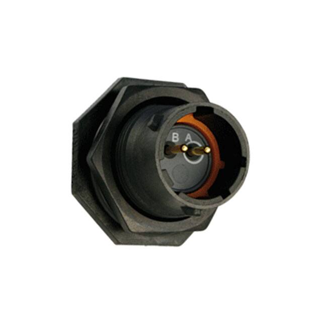 UTS712E2P CONN RCPT MALE 2P GOLD SLDR CUP