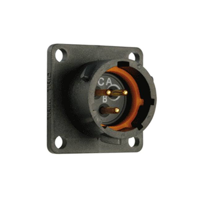UTS012D3P CONN RCPT MALE 3POS GOLD SOLDER