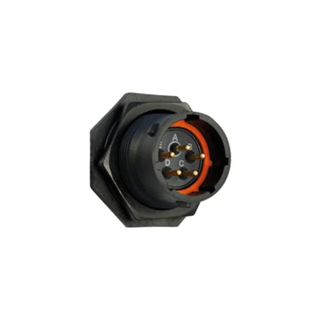 UTS714E5P CONN RCPT MALE 5P GOLD SLDR CUP