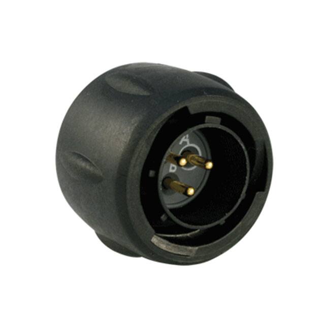 UTS612E3P CONN PLUG MALE 3P GOLD SLDR CUP