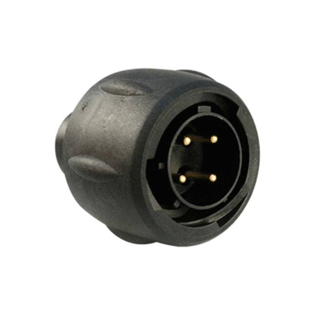 UTS612E4P CONN PLUG MALE 4P GOLD SLDR CUP