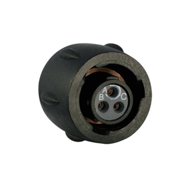 UTS68E33S CONN PLUG FMALE 3P GOLD SLDR CUP