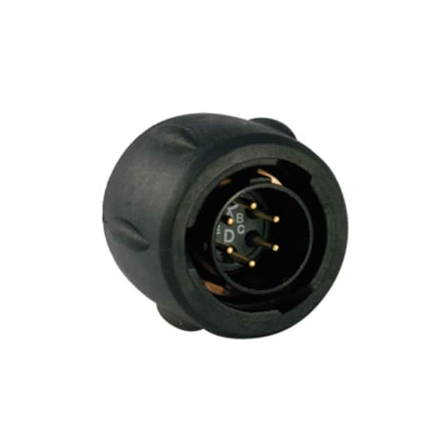 UTS610E6P CONN PLUG MALE 6P GOLD SLDR CUP