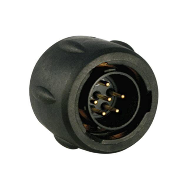 UTS610E98P CONN PLUG MALE 6P GOLD SLDR CUP