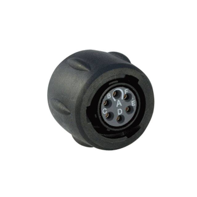 UTS610E6S CONN PLUG FMALE 6P GOLD SLDR CUP