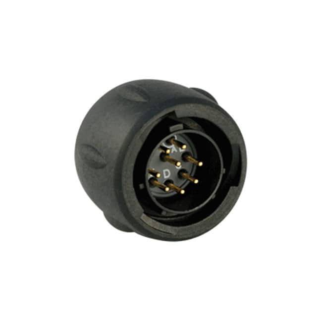 UTS612E8P CONN PLUG MALE 8P GOLD SLDR CUP