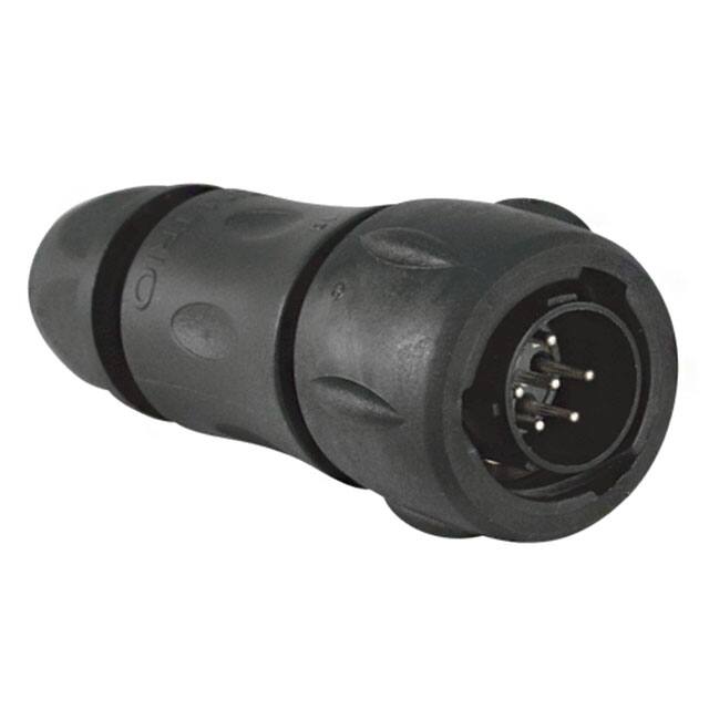 UTS6JC10E98P CONN PLUG MALE 6P GOLD SLDR CUP