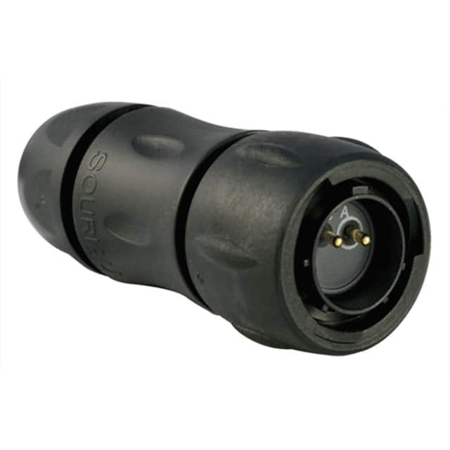 UTS6JC12E2P CONN PLUG MALE 2P GOLD SLDR CUP