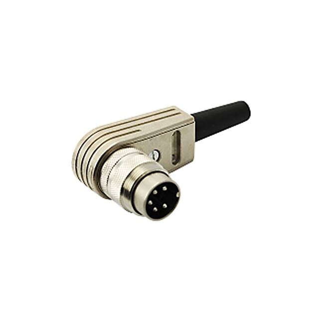 T 3360 058 CONN PLUG MALE 5P GOLD SLDR CUP