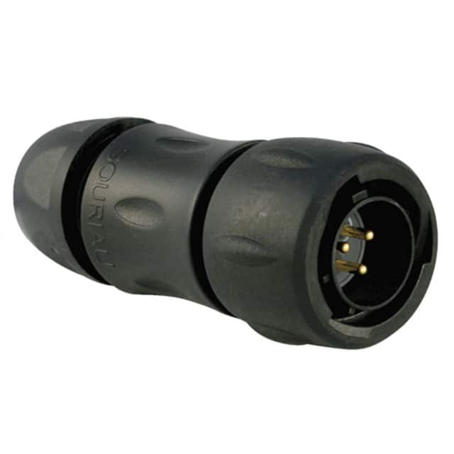 UTS6JC12E3P CONN PLUG MALE 3P GOLD SLDR CUP