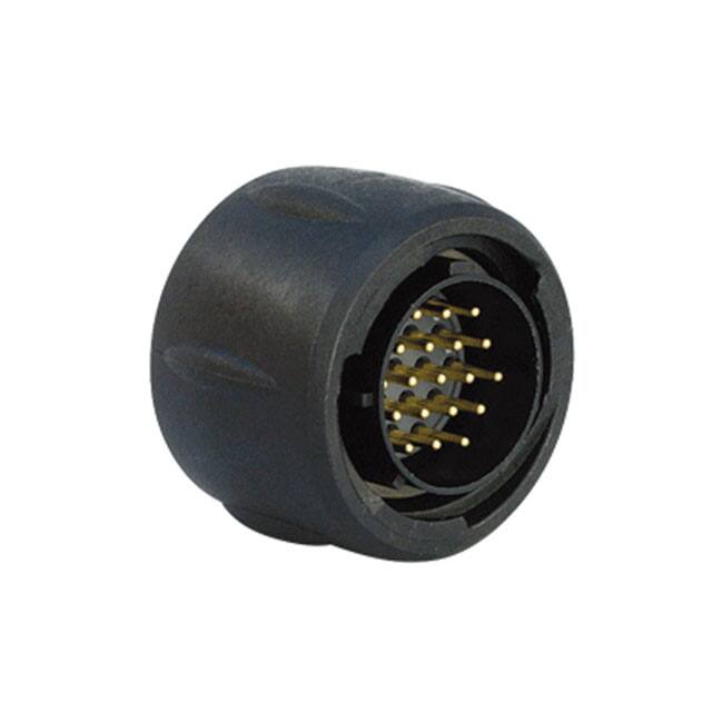 UTS614E19P CONN PLUG MALE 19P GOLD SLDR CUP