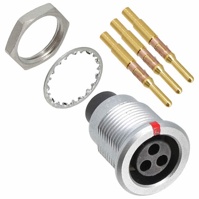 JBXER2G03FSSDSR CONN RCPT FMALE 3P GOLD SLDR CUP
