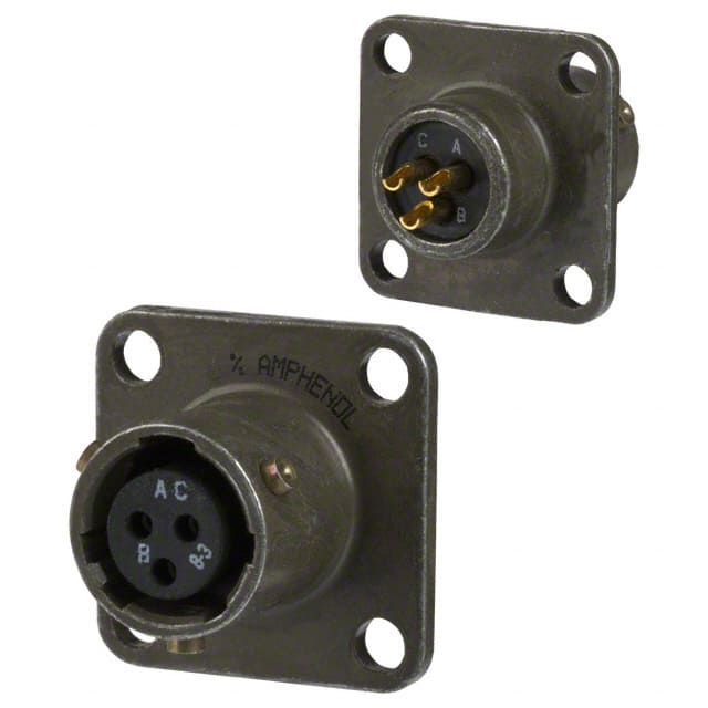 MS3112E8-3S CONN RCPT FMALE 3P GOLD SLDR CUP