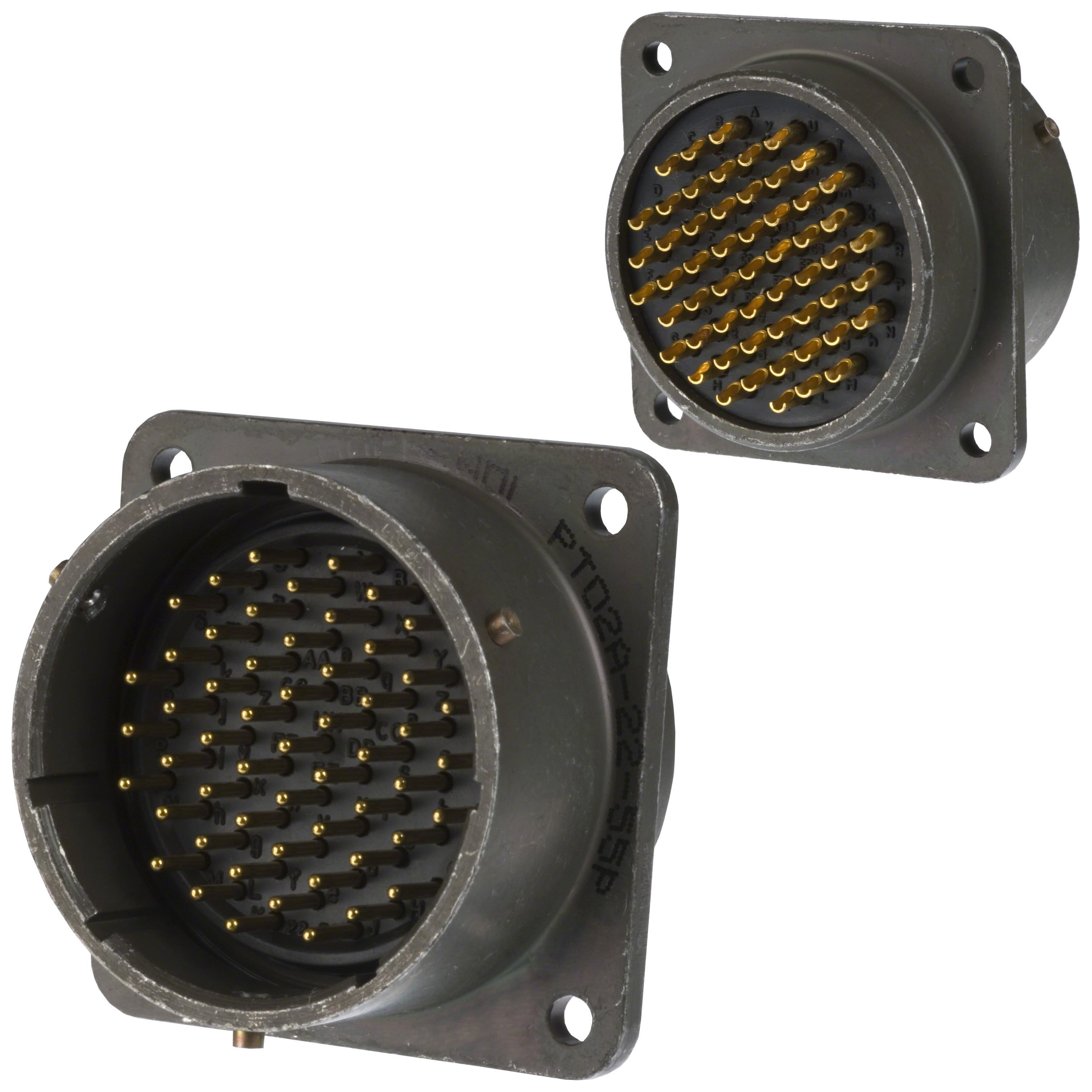 PT02A-22-55P CONN RCPT MALE 55P GOLD SLDR CUP