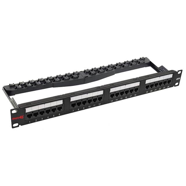S45-2624 24 PORT CAT6 PATCH PANEL, LOADED