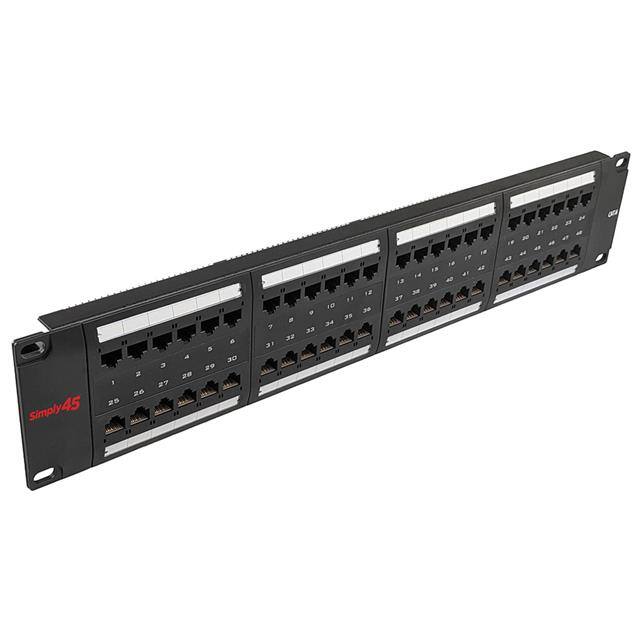 S45-2548 48 PORT CAT5E PATCH PANEL, LOADE
