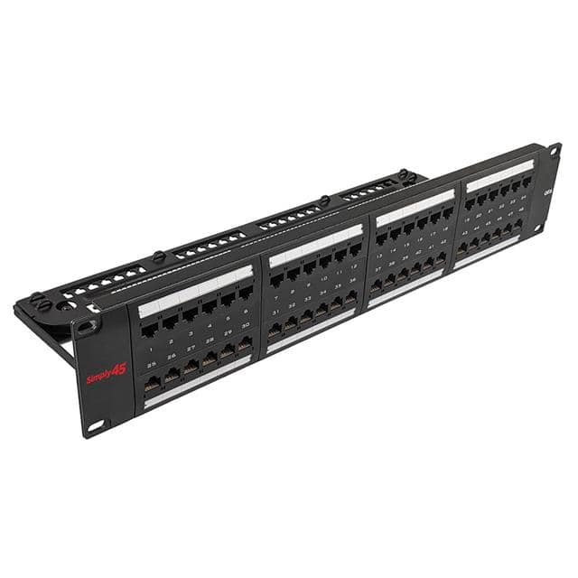 S45-2648 48 PORT CAT6 PATCH PANEL, LOADED
