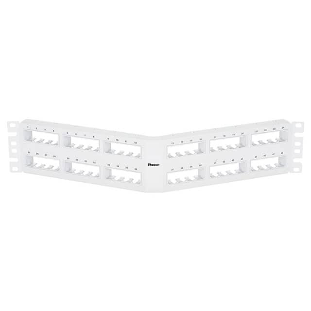 CPPA48FMWWH MINI COM 48 PORT FLUSH MOUNT ANG
