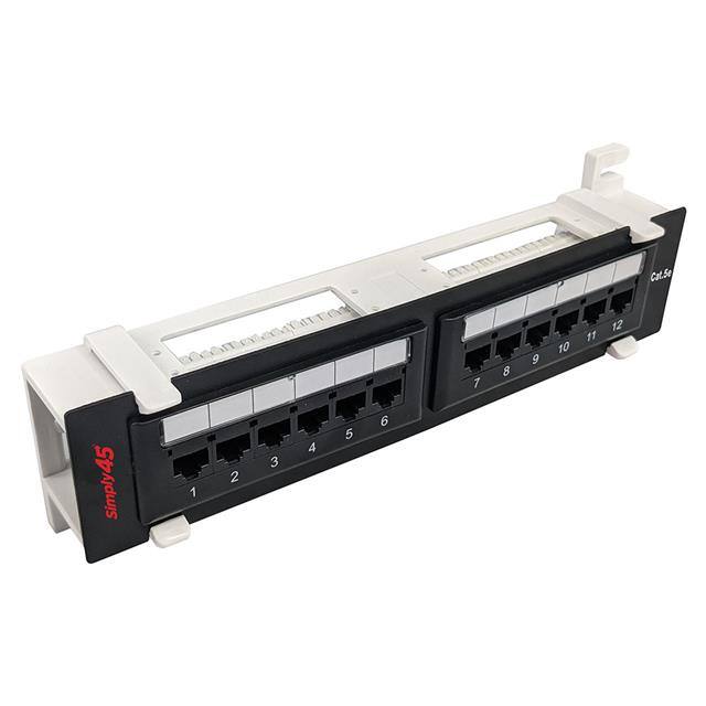 S45-2512 12 PORT CAT5E PATCH PANEL, LOADE