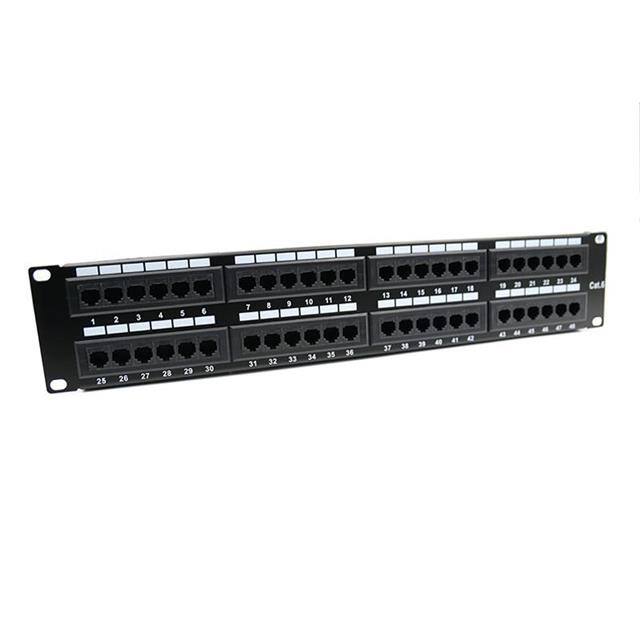 PP-C6U8BBH48 2U, 48 PORT CAT6 NETWORK PATCH P