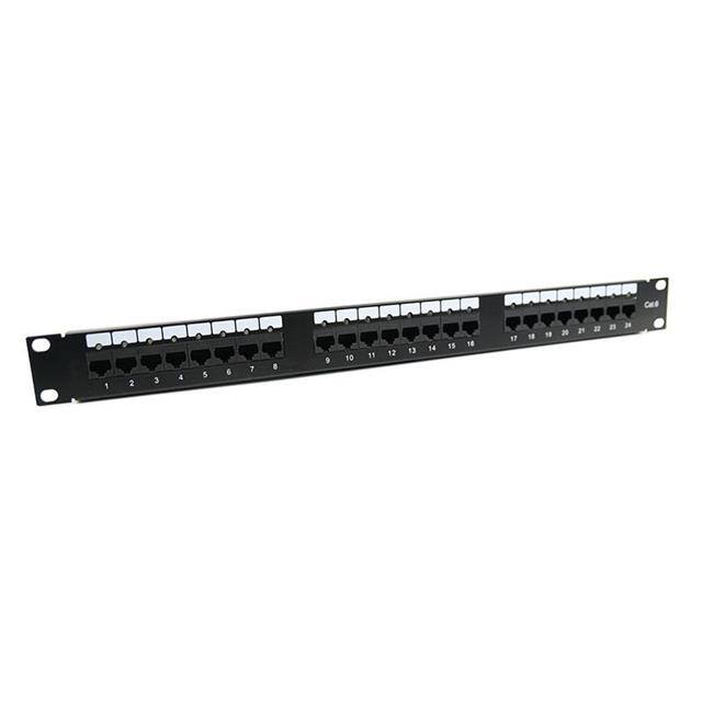 PP-C6U8BBH24L 1U, 24 PORT CAT6 NETWORK PATCH P