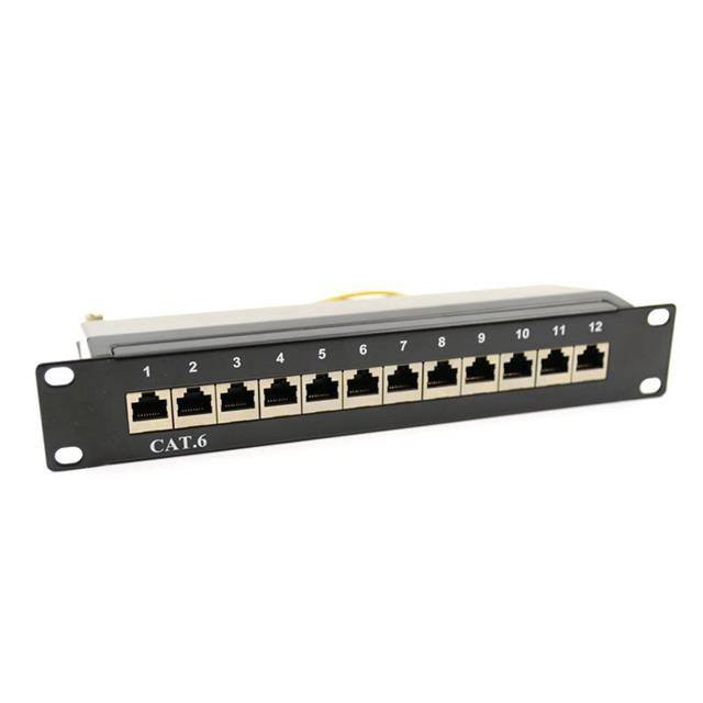 PP-C6S8LLK12 10 INCH 12 PORT CAT6 PATCH PANEL
