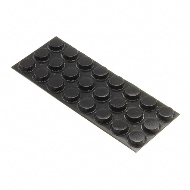 1421T2 FEET RUBBER .5" X .14" BLK 1=24