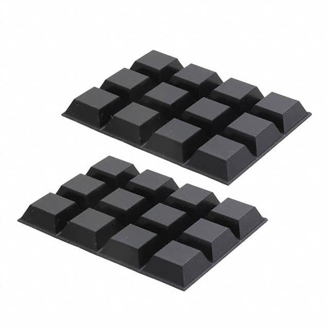 1421T4 FEET RUBBER .81" X .30" BLK 1=24