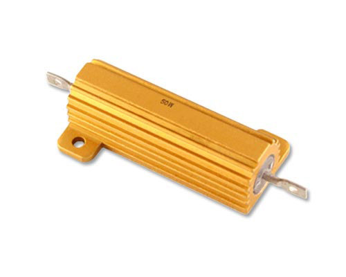 RER75F24R9R The Vishay Dale RER75F24R9R is an aluminum housed chassis mount resistor. It features a resistance of 24.9 Ohm with a 1% tolerance and a 50W power rating.