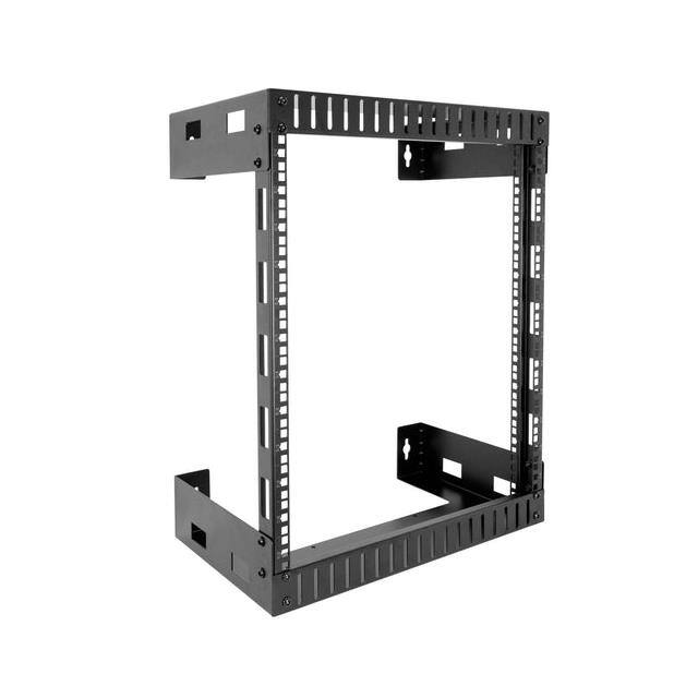 MI-7633 12U Black Steel Open Frame Wall