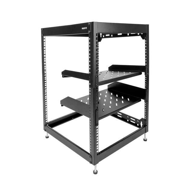 MI-7632 15U 19" Black Steel Open Frame S